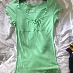 Mint green top